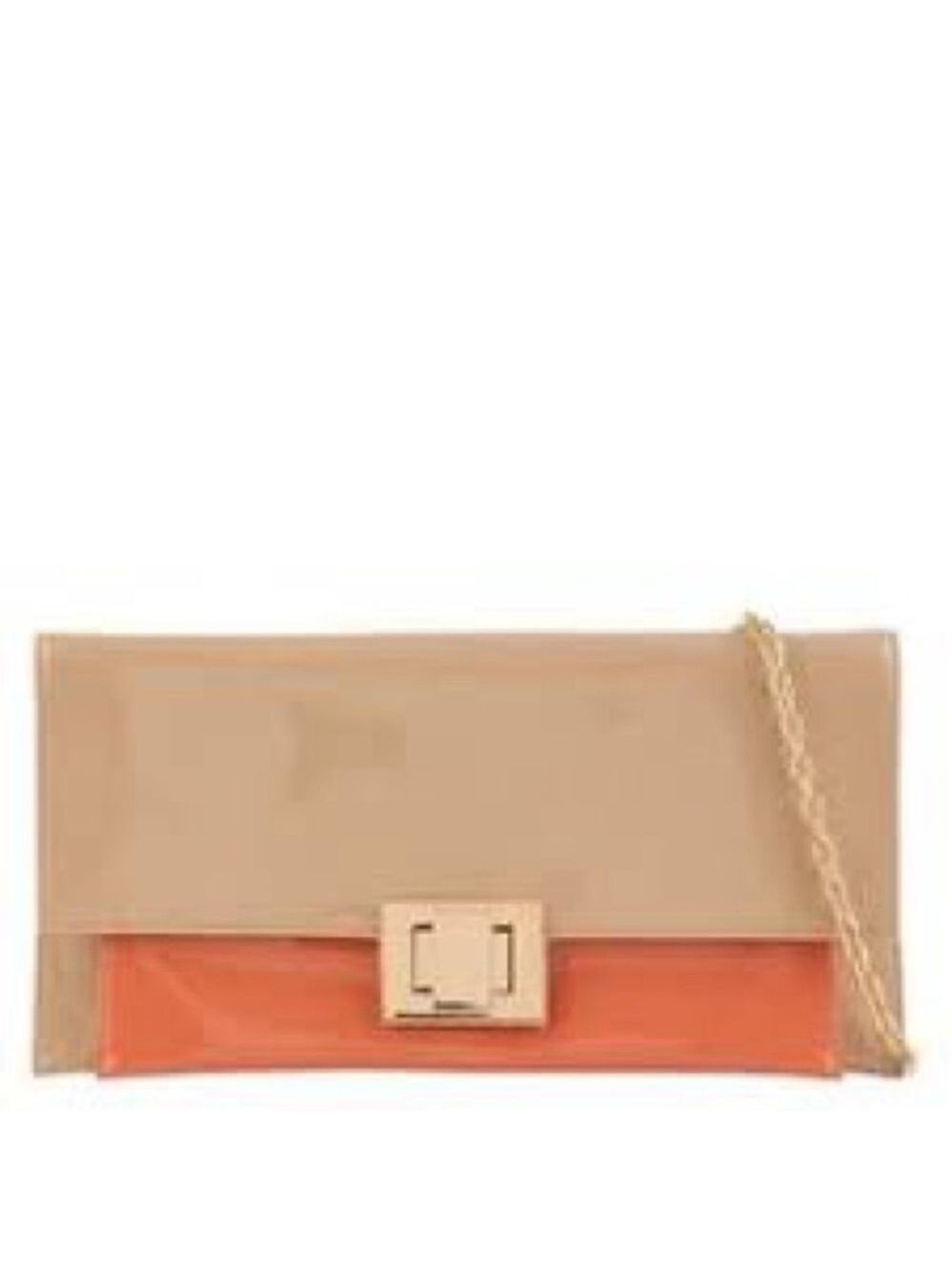 Aldo Tan Peach Color Block Crossbody Shoulder Bag